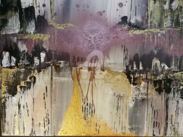 Painting titled "Desert of city (in…" by Mj, Original Artwork, Acrylic