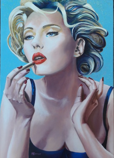 Картина под названием "LIPSTICK" - Maryvonne Charvet, Подлинное произведение искусства, Масло