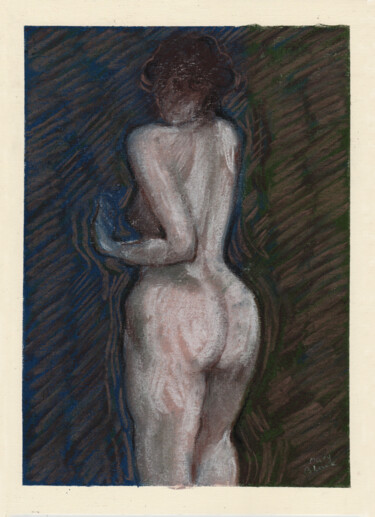 Рисунок под названием "Modesty" - Mary Black, Подлинное произведение искусства, Пастель