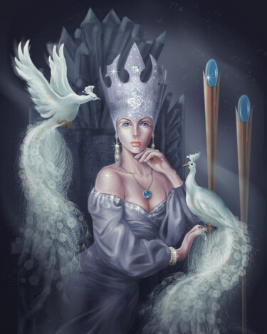 绘画 标题为“Снежная королева” 由Mary Dian, 原创艺术品, 数字油画