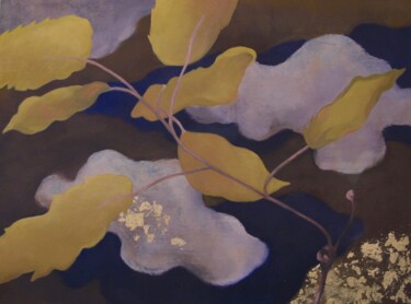 Peinture intitulée "Hydrangea Aspera 2" par Mary Downe, Œuvre d'art originale, Huile