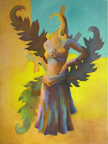 Painting titled "Paper Doll II" by Mary Downe, Original Artwork, Other