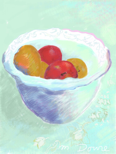 Painting titled "Bowl" by Mary Downe, Original Artwork