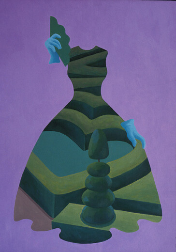 Schilderij getiteld "La Robe" door Mary Downe, Origineel Kunstwerk