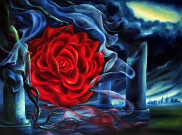 Malerei mit dem Titel "Turmoil in a Melody" von Mary Joan Attard, Original-Kunstwerk, Öl