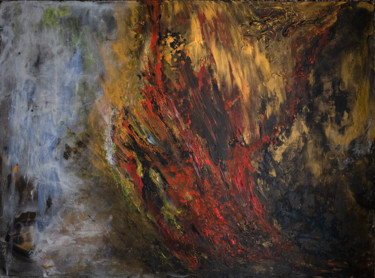 Painting titled "Fire inside" by Mari K., Original Artwork, Acrylic