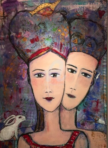 Painting titled "Forever" by Mary Larsson, Original Artwork, Acrylic