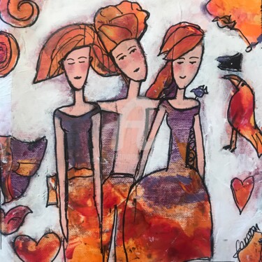 Painting titled "A special day" by Mary Larsson, Original Artwork, Acrylic