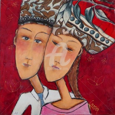 Painting titled "Together" by Mary Larsson, Original Artwork