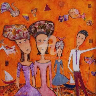 Painting titled "Une journée pas com…" by Mary Larsson, Original Artwork