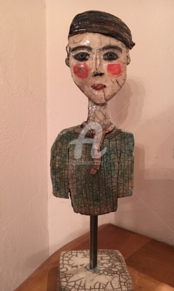 Sculpture intitulée "Petit homme" par Mary Larsson, Œuvre d'art originale