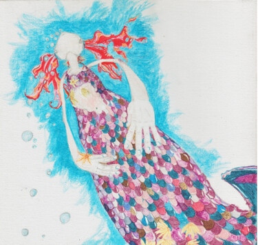 Painting titled "mermaid.jpg" by Mary Lee Maynard, Original Artwork