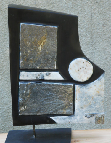 Sculpture titled "Pluton" by Maryvonne Lorgeré, Original Artwork, Stone