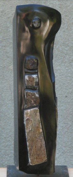 Skulptur mit dem Titel "Comète" von Maryvonne Lorgeré, Original-Kunstwerk, Stein