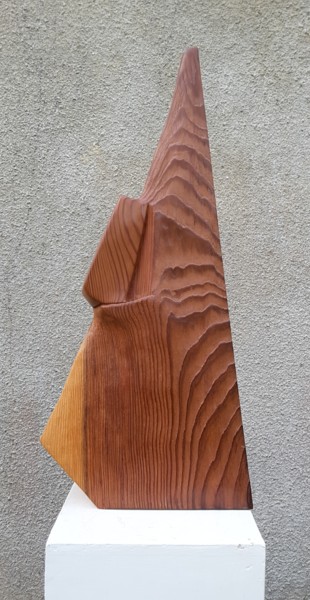 Skulptur mit dem Titel "Inclusions" von Maryvonne Lorgeré, Original-Kunstwerk, Holz