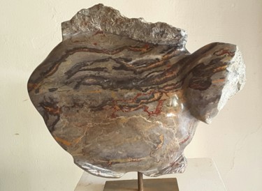 Escultura intitulada "Poisson2" por Maryvonne Lorgeré, Obras de arte originais, Pedra