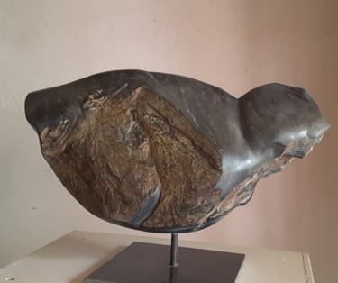 Sculpture titled "Poisson" by Maryvonne Lorgeré, Original Artwork, Stone