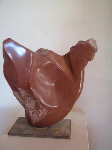 Rzeźba zatytułowany „Poule” autorstwa Maryvonne Lorgeré, Oryginalna praca, Kamień