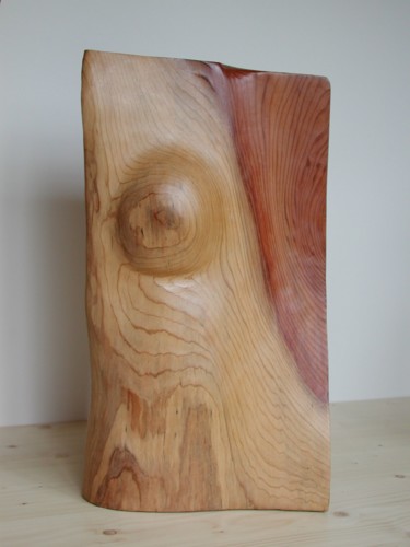 Sculpture titled "Buste" by Maryvonne Lorgeré, Original Artwork, Wood