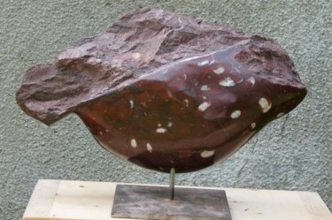 Sculpture intitulée "Poisson 1" par Maryvonne Lorgeré, Œuvre d'art originale, Pierre