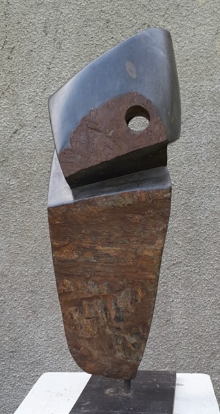 Sculpture titled "Passage" by Maryvonne Lorgeré, Original Artwork, Stone