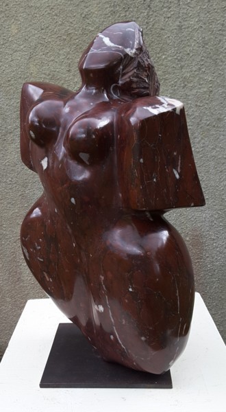 Sculpture titled "Rosa" by Maryvonne Lorgeré, Original Artwork, Stone