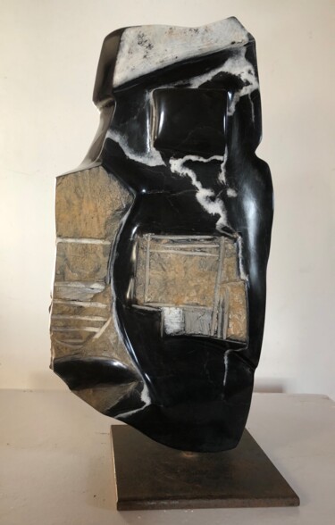 Sculpture titled "Orage" by Maryvonne Lorgeré, Original Artwork, Stone