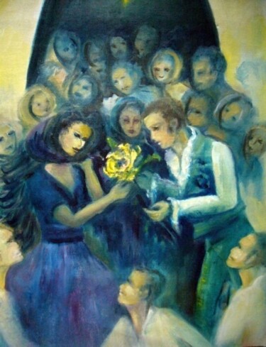 Картина под названием "REMEDIOS LA BELLE E…" - Mary Lozano, Подлинное произведение искусства, Масло