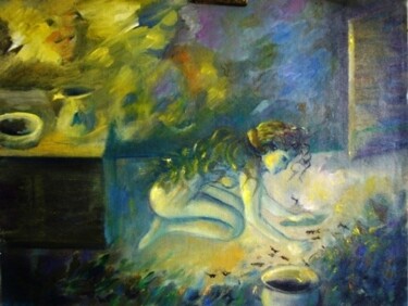 Картина под названием "REMEDIOS LA BELLE T…" - Mary Lozano, Подлинное произведение искусства, Масло