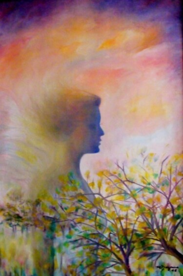 Painting titled "CREATION" by Mary Lozano, Original Artwork
