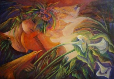 Pintura titulada "CHANSON DE LA NATUR…" por Mary Lozano, Obra de arte original, Oleo