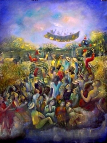 Картина под названием "FLYING CARPET" - Mary Lozano, Подлинное произведение искусства, Другой