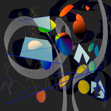 Цифровое искусство под названием "FLYING COLOURS - Li…" - Mary Ness, Подлинное произведение искусства, Цифровая живопись