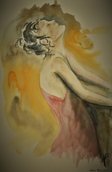 Peinture intitulée "VOLUPTE" par Mary Parlant, Œuvre d'art originale, Aquarelle