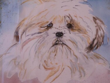 Peinture intitulée "doggy" par Mary Parlant, Œuvre d'art originale, Huile