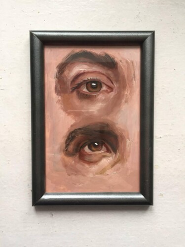 Malarstwo zatytułowany „Eyes” autorstwa Mary Proshina, Oryginalna praca, Olej Zamontowany na Karton