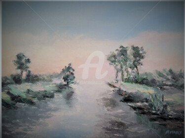 Peinture intitulée "l-estuaire.jpg" par Mary, Œuvre d'art originale, Huile