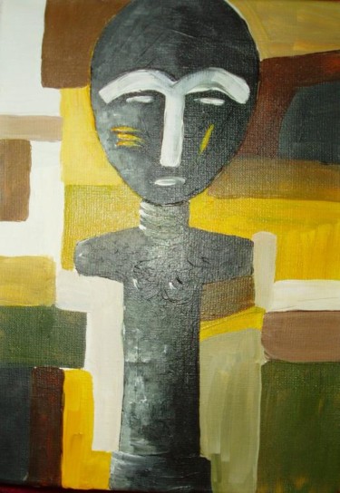Peinture intitulée "Totem" par Marya Da Pena, Œuvre d'art originale, Huile