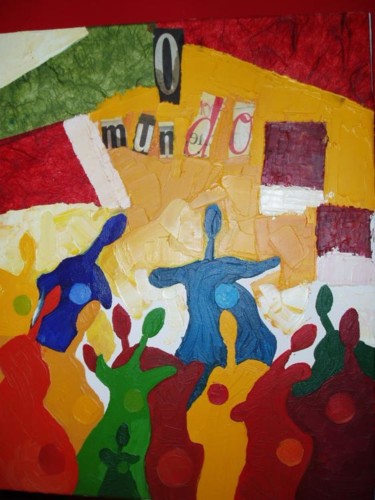 Peinture intitulée "O Mundo" par Marya Da Pena, Œuvre d'art originale, Huile