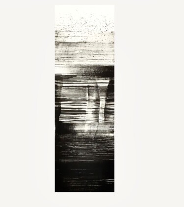 Σχέδιο με τίτλο "Horizons _14" από Maryam Shams, Αυθεντικά έργα τέχνης, Μελάνι Τοποθετήθηκε στο Ξύλινο φορείο σκελετό
