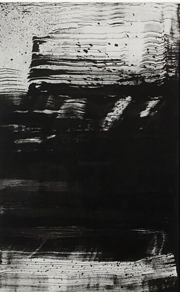 Dessin intitulée "Horizons _8" par Maryam Shams, Œuvre d'art originale, Encre