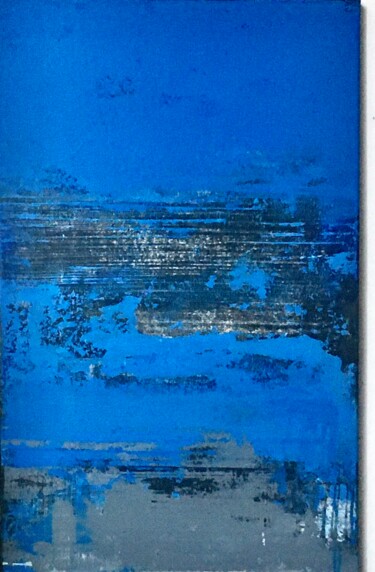 Drawing titled "Horizon_27" by Maryam Shams, Original Artwork, Pigments Mounted on Wood Stretcher frame