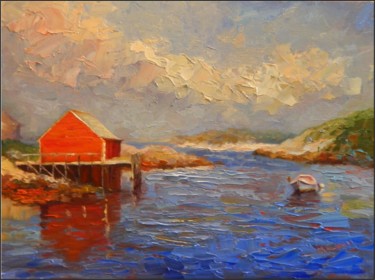 Painting titled "Calm" by Maryanne Jacobsen, Original Artwork, Oil