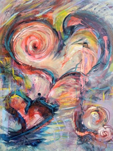 Painting titled "Love Chaos" by Mary Schiros, Original Artwork