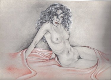 Pittura intitolato "Nudo di donna" da Marydanart, Opera d'arte originale