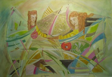 Peinture intitulée "Cocqueterie 1" par Yorgos Maryelis, Œuvre d'art originale, Autre