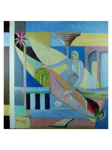 Pintura intitulada "PENELOPE" por Yorgos Maryelis, Obras de arte originais, Acrílico