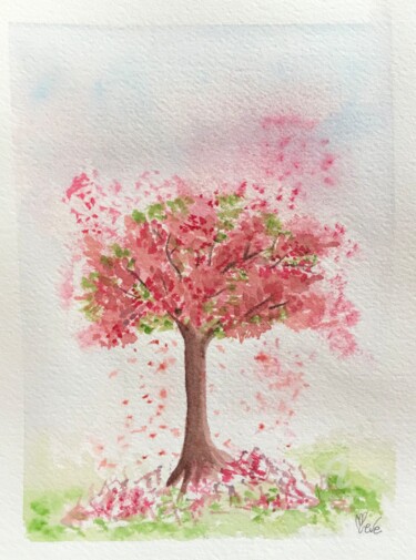 Peinture intitulée "Floraison intense" par Mary-Eve Ignatowicz, Œuvre d'art originale, Aquarelle