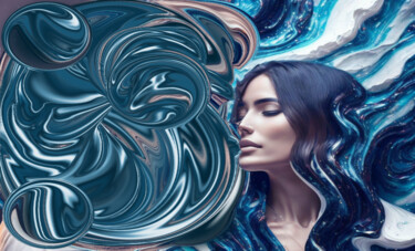 「Woman full of life」というタイトルのデジタルアーツ Mary Govによって, オリジナルのアートワーク, AI生成画像