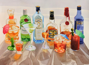 Peinture intitulée "Party Time" par Mary Helmreich, Œuvre d'art originale